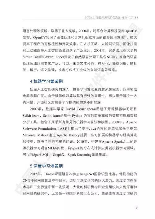 中国人工智能开源软件发展白皮书 人工智能应用软件开发的机遇与挑战